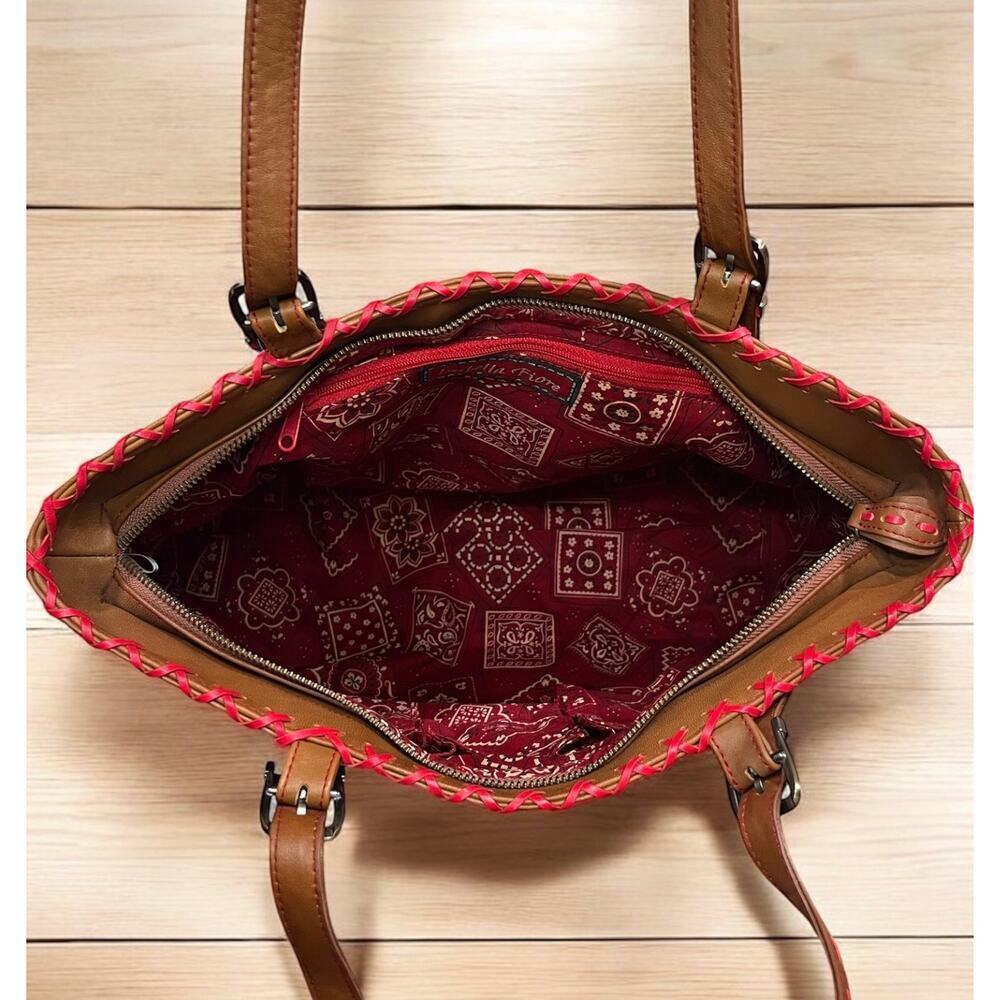 Y2K Isabella Fiore Rambling Rose Large Toby Tote & Wallet - Picture 6 of 14